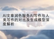 AI文章润色服务AI写作与人类写作的对比及生成模型深度解析