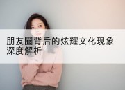 朋友圈背后的炫耀文化现象深度解析