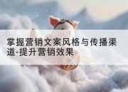 掌握营销文案风格与传播渠道-提升营销效果