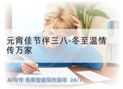 元宵佳节伴三八-冬至温情传万家
