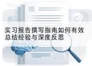 实习报告撰写指南如何有效总结经验与深度反思