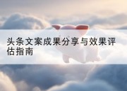 头条文案成果分享与效果评估指南
