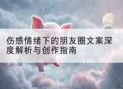伤感情绪下的朋友圈文案深度解析与创作指南