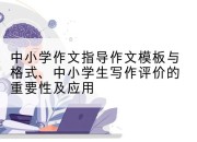 中小学作文指导作文模板与格式、中小学生写作评价的重要性及应用