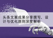 头条文案成果分享撰写、设计与优化原则深度解析