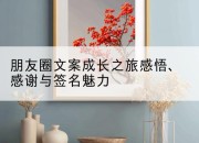 朋友圈文案成长之旅感悟、感谢与签名魅力