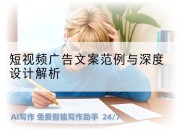 短视频广告文案范例与深度设计解析
