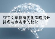 SEO文章持续优化策略提升排名与点击率的秘诀