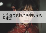 伤感追忆爱情文案中的深沉与痛楚