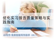 优化实习报告质量策略与实践指南