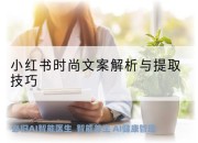 小红书时尚文案解析与提取技巧