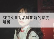 SEO文章对品牌影响的深度解析