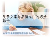 头条文案与品牌推广的巧妙融合