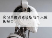 实习单位调查分析与个人成长报告