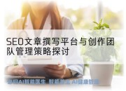 SEO文章撰写平台与创作团队管理策略探讨