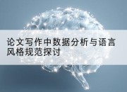 论文写作中数据分析与语言风格规范探讨