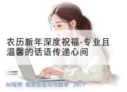农历新年深度祝福-专业且温馨的话语传递心间