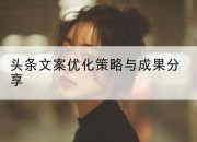 头条文案优化策略与成果分享