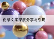 伤感文案深度分享与引用