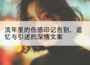 流年里的伤感印记告别、追忆与引述的深情文案