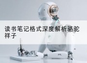 读书笔记格式深度解析骆驼祥子