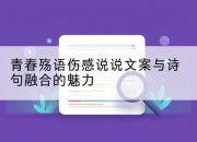 青春殇语伤感说说文案与诗句融合的魅力