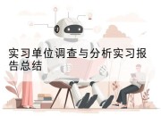实习单位调查与分析实习报告总结