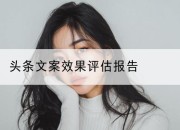 头条文案效果评估报告