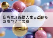 伤感生活感悟人生百态的朋友圈与诗句文案
