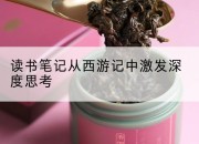 读书笔记从西游记中激发深度思考