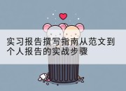 实习报告撰写指南从范文到个人报告的实战步骤