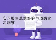 实习报告总结经验与顶岗实习洞察