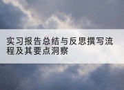 实习报告总结与反思撰写流程及其要点洞察