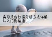 实习报告数据分析方法详解从入门到精通