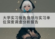 大学实习报告指导与实习单位深度调查分析报告