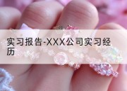实习报告-XXX公司实习经历