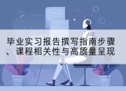 毕业实习报告撰写指南步骤、课程相关性与高质量呈现