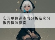 实习单位调查与分析及实习报告撰写指南