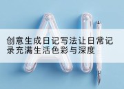 创意生成日记写法让日常记录充满生活色彩与深度