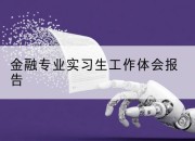 金融专业实习生工作体会报告