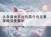头条媒体平台的简介与文案策略深度解析