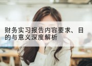 财务实习报告内容要求、目的与意义深度解析