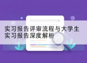 实习报告评审流程与大学生实习报告深度解析