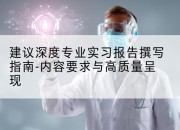 建议深度专业实习报告撰写指南-内容要求与高质量呈现