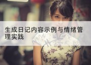 生成日记内容示例与情绪管理实践
