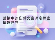 爱情中的伤感文案深度探索情感世界