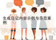 生成日记内容示例与示范案例