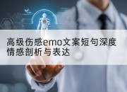高级伤感emo文案短句深度情感剖析与表达