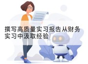 撰写高质量实习报告从财务实习中汲取经验