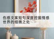 伤感文案短句深度挖掘情感世界的细微之处